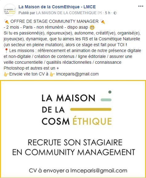 LMCosmEthique's tweet photo. #stage #CommunityManager #Paris https://t.co/O112neGduu