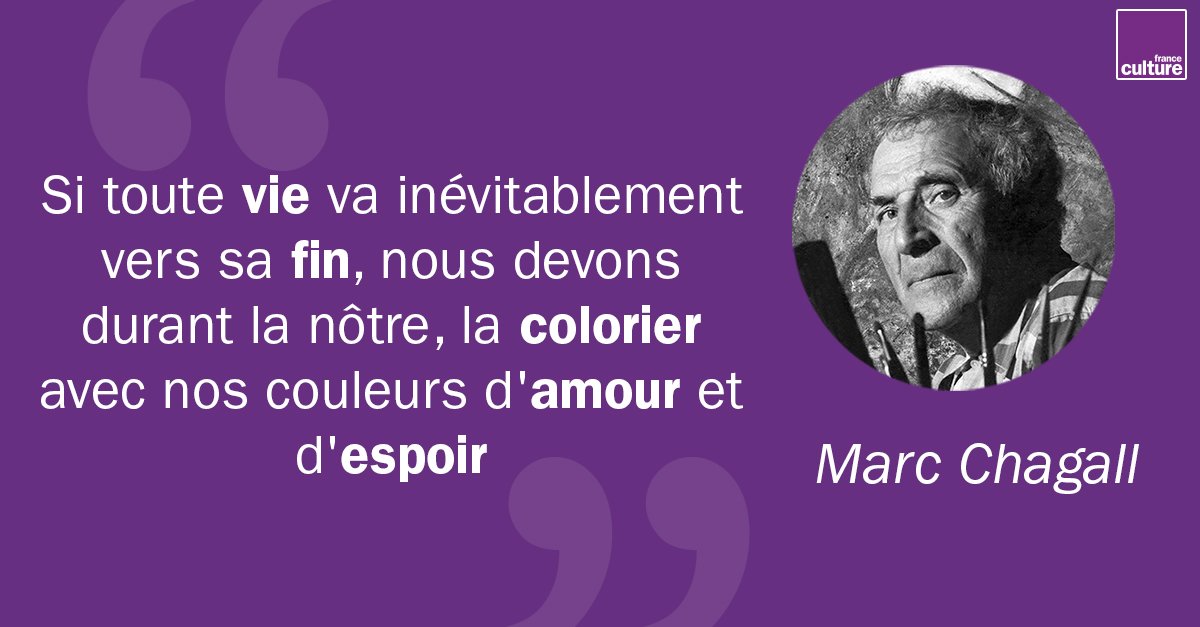 7 juillet 1887 : Naissance de Marc Chagall, l'ange saltimbanque. Rien ne prédestinait ce petit-fils de paysan, frêle, rêveur et bégayant, à devenir l’un des plus grands artistes du XXe siècle. franceculture.fr/emissions/une-…