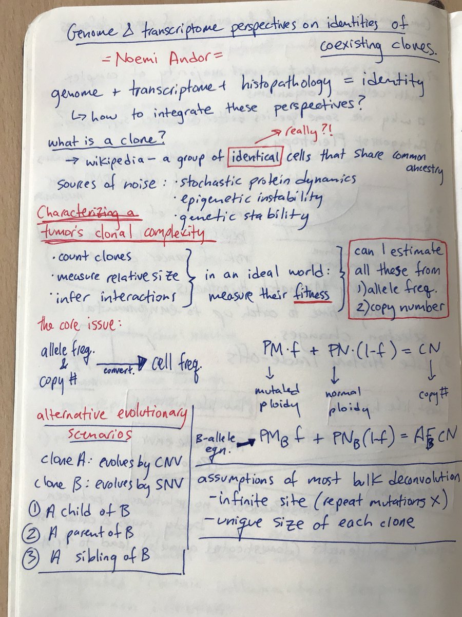 mathoncbro's tweet photo. Both @AndreaSottoriva and @EinsteinCross explain how to use sequencing data to model cancer evolution and make the point that we need data *and* models to interpret that data #EBECancer18 https://t.co/F9Wn3iBtyy