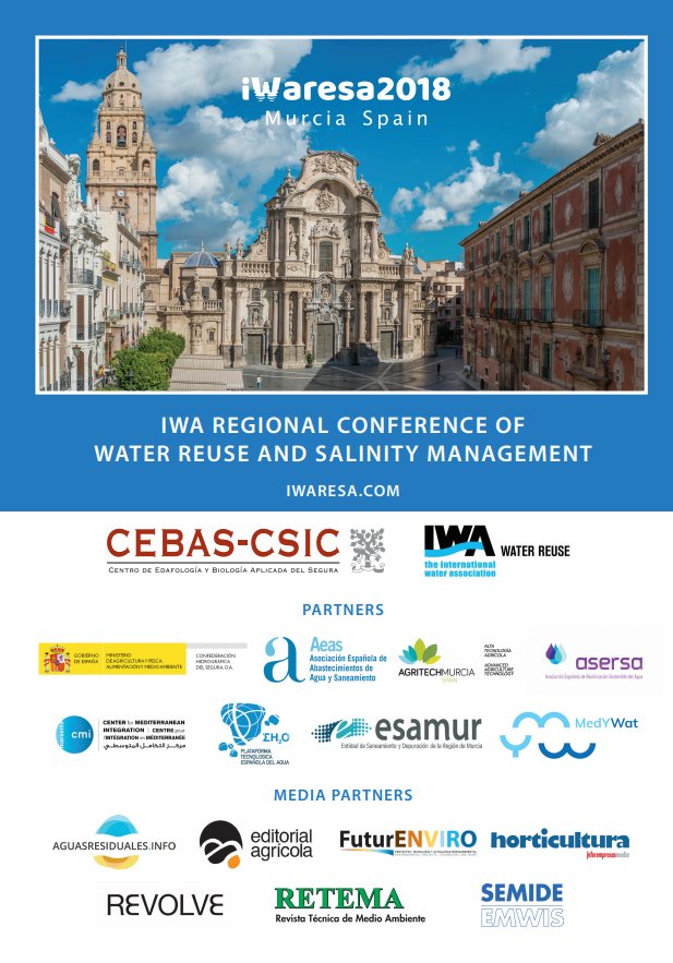 UT_SEMIDE's tweet photo. Don't miss:  IWA REGIONAL CONFERENCE OF WATER REUSE AND SALINITY MANAGEMENT @iwaresa2018 https://t.co/dfwgD11BqA 11- 15 June 2018 murcia, Spain https://t.co/BMXB0gtixI