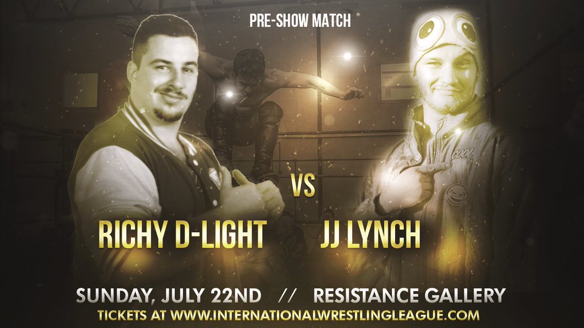 IntWresLeague's tweet photo. Want to come in early but don't want to wait for 30 mins w/out doing anything? We've got you!

Richy D-Light faces the debuting JJ Lynch, on the pre-show match of IWL: Untitled

Tickets available at https://t.co/1J1lQ6ET9o https://t.co/fcDlj9XHZR