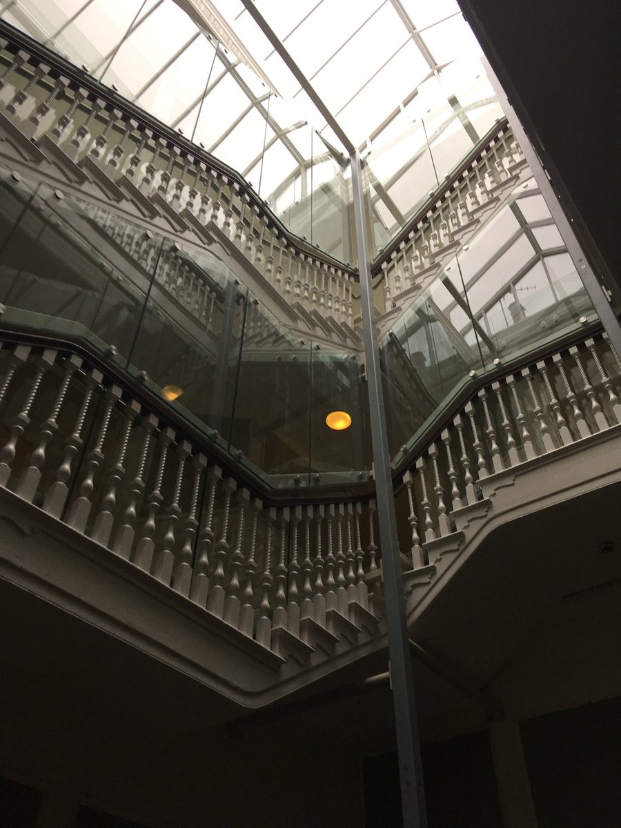 MHPCLtd's tweet photo. An impressive glass panel addition to a beautiful historic staircase in a Grade II Listed building. Creating a safe and stunning space for educational and residential use. #listedbuilding #glass #Propertypreservation  #designbuild #stairs #Wow https://t.co/hqc9XNVgvQ