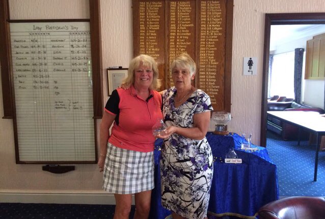 Lady President's Day
1st nett:  Sharon Brown (Lady Captain):  89 - 16 - 73
2nd nett:  Alison Whittaker  98 - 24 - 74
3rd nett:   Sue Ashby   104 - 27 - 74
1st Nine:  Christine Nuttall
2nd Nine:  Jean Egan
Nearest pin:  Sue Styles