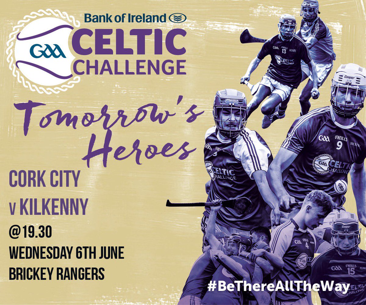 CorkCelticChall's tweet photo. Best of luck to all 4 @OfficialCorkGAA teams in action tomorrow night in Round 5 of the @GAACelticChall #BOICelticChallenge https://t.co/HXUaYz4VLs