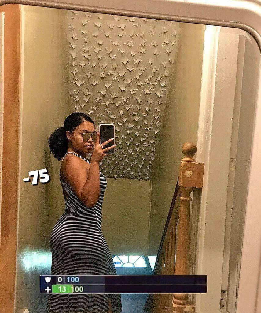 Dexerto's tweet image. She didn't see the trap 😂 #Fortnite