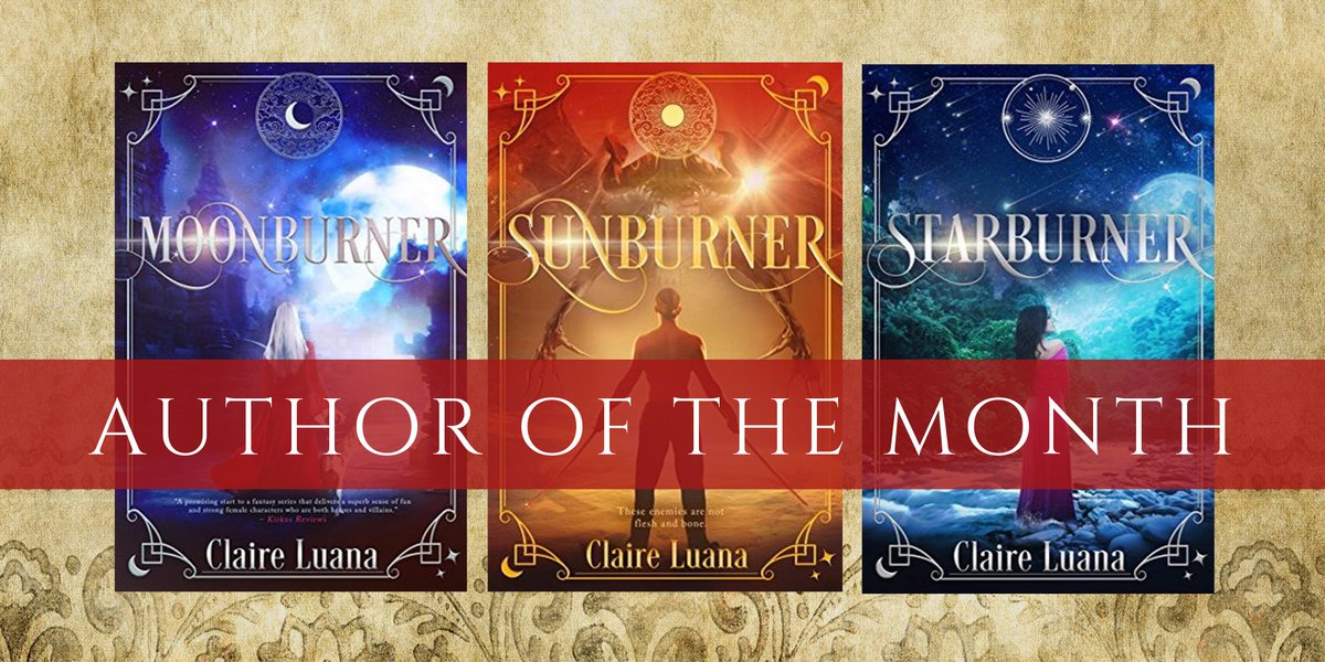 STARBURNER by @clairedeluana launched today! My copy showed up in my Kindle, and I can't wait to dive in. Meanwhile, I know exactly who I'm featuring as my Author of the Month: sylviamercedesbooks.com/author-of-the-… #amreadingfantasy #kickbuttheroine #gorgeouscovers!!!!