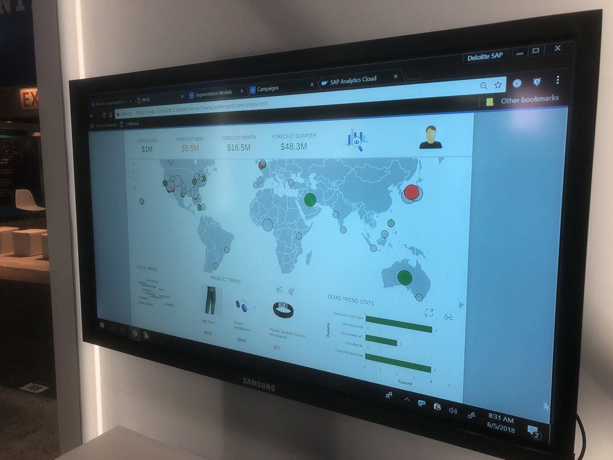 MoritzBrill's tweet photo. Just standing at our awesome Deloitte SAPPHIRE booth and looking at realtime social media analytics #DeloitteGRIR https://t.co/4appADs5ht
