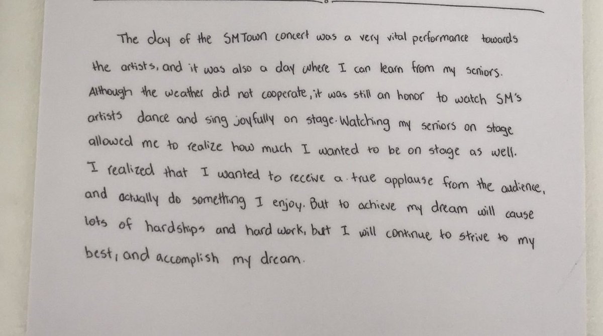 Baby mark english writing so cute ohmygod ㅠㅠㅠㅠ and the last sentence 