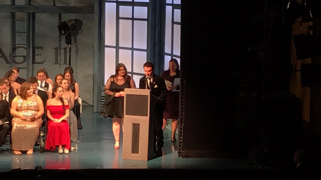 MsCPolanish's tweet photo. Congratulations to Adam Brett for winning Best Male Actor in a Musical and Samantha Foti for winning Best Female Vocalist in a Musical for Phantom of the Opera! Kudos to director Ms. Karen Malone for her constant support and dedication! @CommackSchools #huntingtony #plowpics https://t.co/vCkJD8Uvla