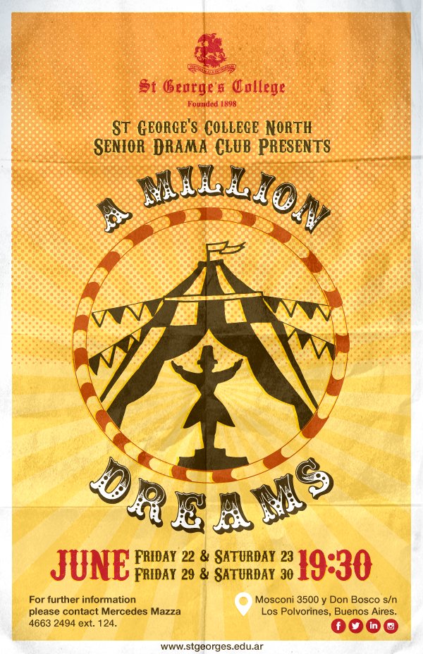 Don't miss our next Senior Drama Club production: A Million Dreams!