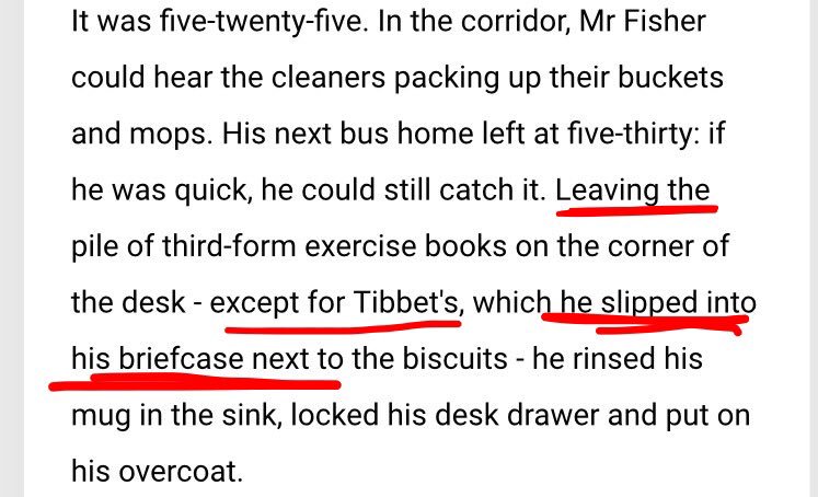 hifindmeauser's tweet photo. #GCSEs2018 #AQAEnglishLanguage

I FOUND THE REST OF THE STORY ONLINE AND OMFG MR FISHER TAKES TIBBET’S HOMEWORK HOME BUT THEN LOOSES IT, GOES INSANE AND THE POLICE ARRIVE. https://t.co/9Dw2lB6E4o