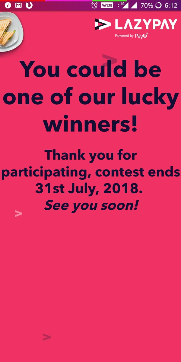 Hey_Ashish_'s tweet photo. @Lazy_Pay @fintechIndia21 @CitrusCare @CitrusPay got this on mail and filled in just seconds hope to win this. #lovelazypay #lovecitrus #buynowpaylayer #digitalcash #digitalcredit #interstfree https://t.co/DaMbYWQ3YZ