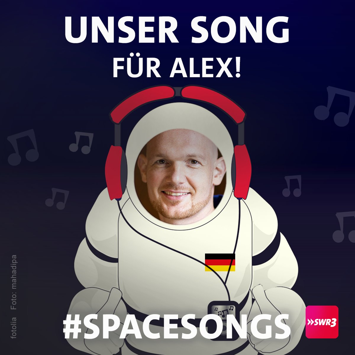 swr3's tweet image. Mit welchem #song sollen wir @AlexanderGerst ins All verabschieden? #Spacesongs