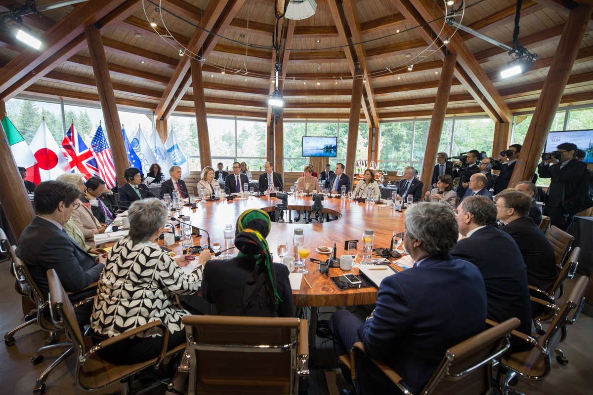 CanadaDev's tweet photo. THANK YOU #G7 Ministers! THANK YOU young women leaders! THANK YOU to the #Squamish and Lil'wat First Nations for welcoming us to your unceded territory! THANK YOU to all who are engaged in empowering women and girls! #MyDevG7 https://t.co/iAQcbVDbk0