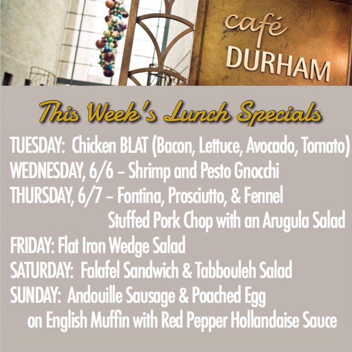 AbrahamCatering's tweet photo. Summatime lunch specials!  Let’s lunch!
#lunchitout #artmuseumcafe #lunch #secretspot #omahaeats #downtown https://t.co/tTUwz23EQE