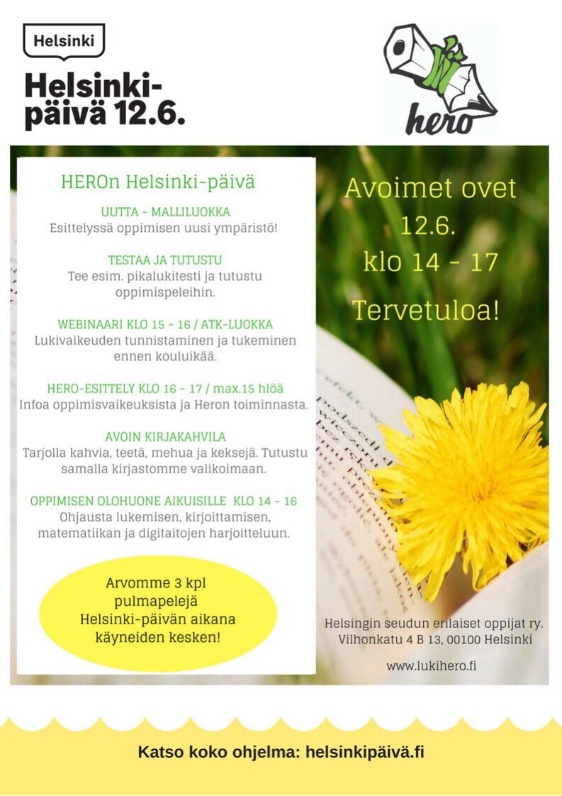 Tule meille Helsinki-päivänä kylään!