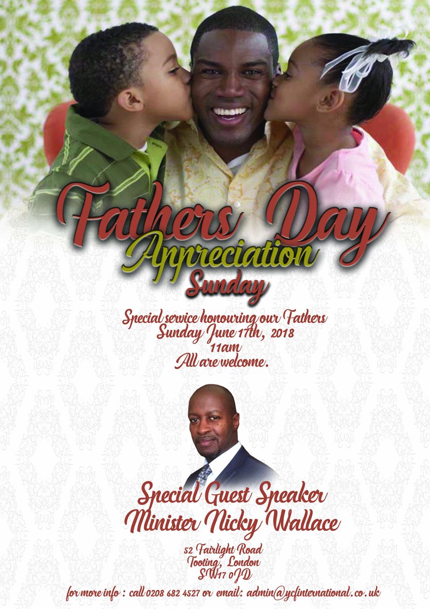 YahwehCF's tweet photo. Please join us for our Father's Day celebration service. Details attached. https://t.co/RDUoUv47vI