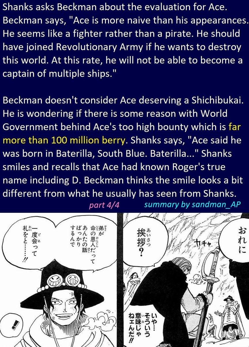 Sandman Here Is My Summary Of Chapter 2 In One Piece Novel Ace Volume 2 Ace Meets Shanks In This Chapter