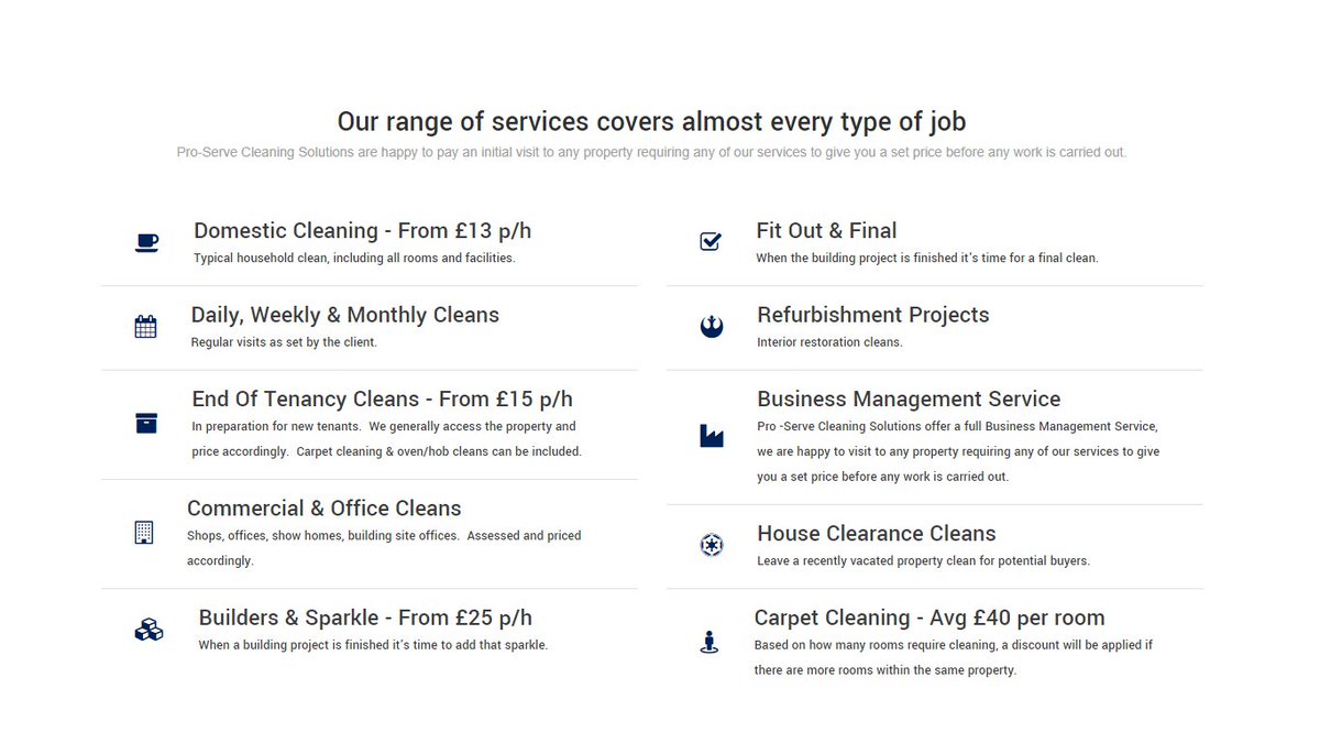 ProServeClean's tweet image. PRO-SERVE Cleaning Solutions and Facilities Management, Our Reputation Is Spotless!
#York #Cleaning #Carpetcleaning #maintenance #EstateAgents #domestic #commercial #businessmanagement