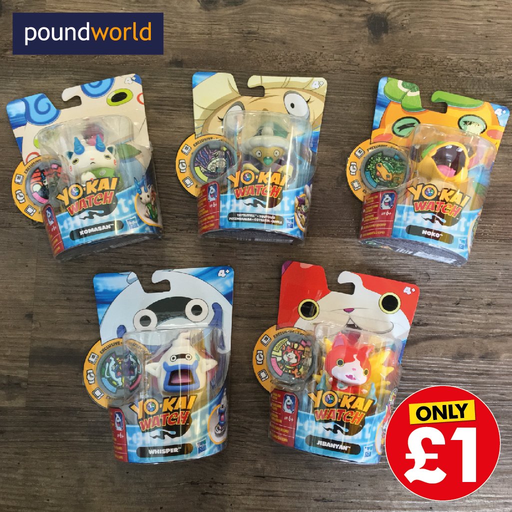 Are your kids mad about #cartoons? 

'Watch' out for this deal in store - we've got #YoKaiWatch for ONLY £1 each. 

Be quick, it's only a matter of 'time' before they're gone!