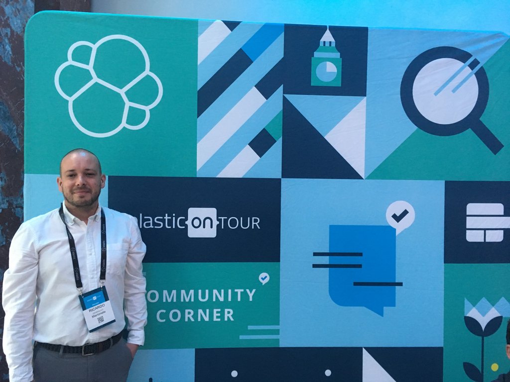 Our Consultant <a href="/ricardo7aires/">Ricardo Henriques</a> is taking an inside look at the #Elasticsearch, #Kibana, #Beats, and #Logstash, at the <a href="/elastic/">Elastic</a> On Conference. #ElasticOn