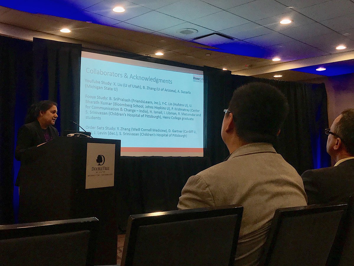 IEEEICHI2018's tweet photo. Off to an engaging start this morning with Rema Padman and her presentation on visual #socialmedia and its use in #healthcare management and #patienteducation."The more resources provided to self manage, the better the outcomes." #IEEEICHI2018 #ICHI2018 #diabetes #diabetescare https://t.co/8b7TTL6k83