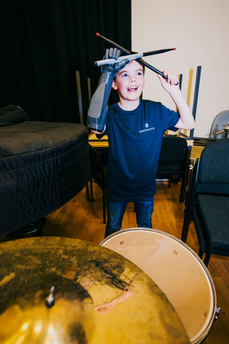 openbionics's tweet photo. There's a new drummer on the scene. #bionicboy https://t.co/UG4MOvTgqm
