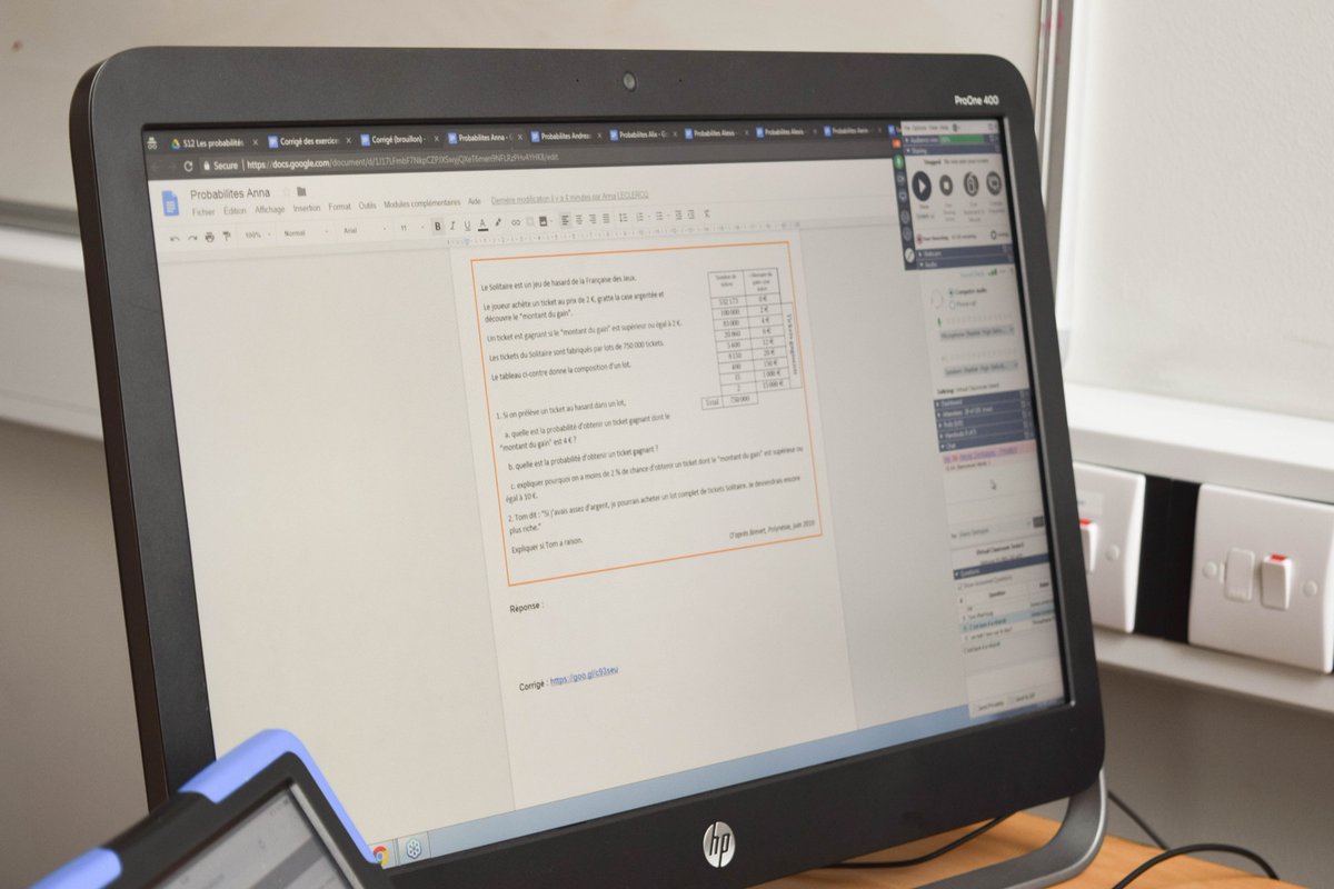 LyceeChurchill's tweet image. L’enseignement continue pendant les épreuves du Baccalauréat ! 
23 professeurs, une dizaine de classes virtuelles,  6 jours de cours à distance ! . Une expérience inédite de cette ampleur pour le lycée...bravo à tous! !#elearning  #ipad #googleclass