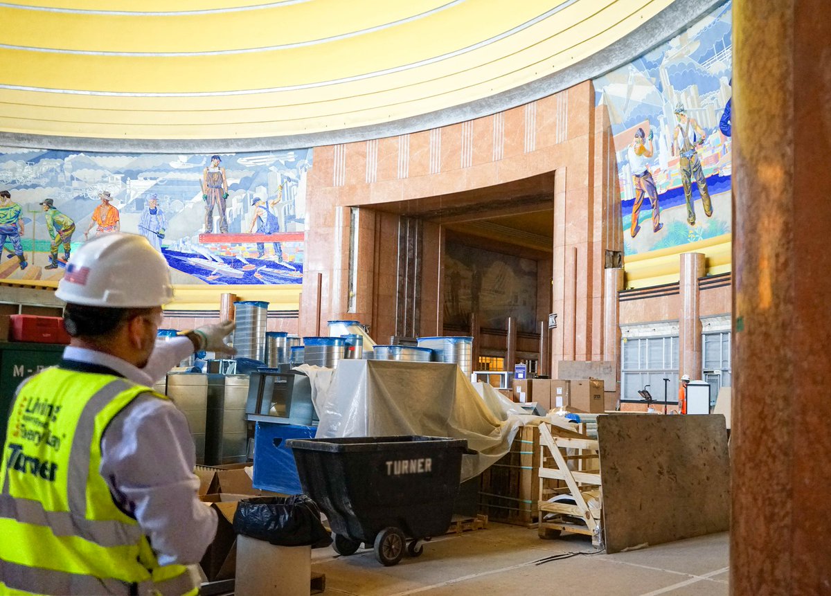 UC_CEAS's tweet photo. On this beautiful day, we're tooting our own horn - introducing UC construction management alumnus Steve Swisher who oversees the historic Union Terminal’s $200M restoration. Check out his story: https://t.co/fuZJJR7V4r #TYOHT https://t.co/Yutc838ikX
