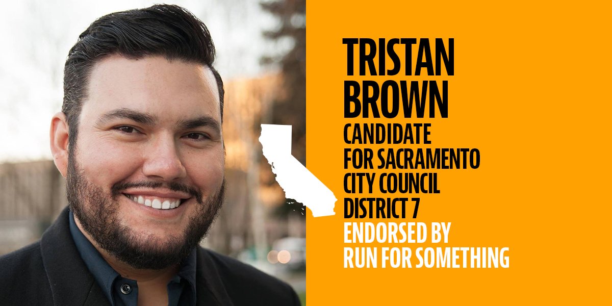 runforsomething's tweet photo. .@BrownForSac is running for the Sacramento City Council, District 7. Tristan is a public ed advocate &amp; workers’ rights activist who was born into a multi-ethnic working class fam &amp; was taught that cooperation &amp; equity were the cornerstones of society. https://t.co/eCqxBhfmhu /10 https://t.co/zHduRrt6RP