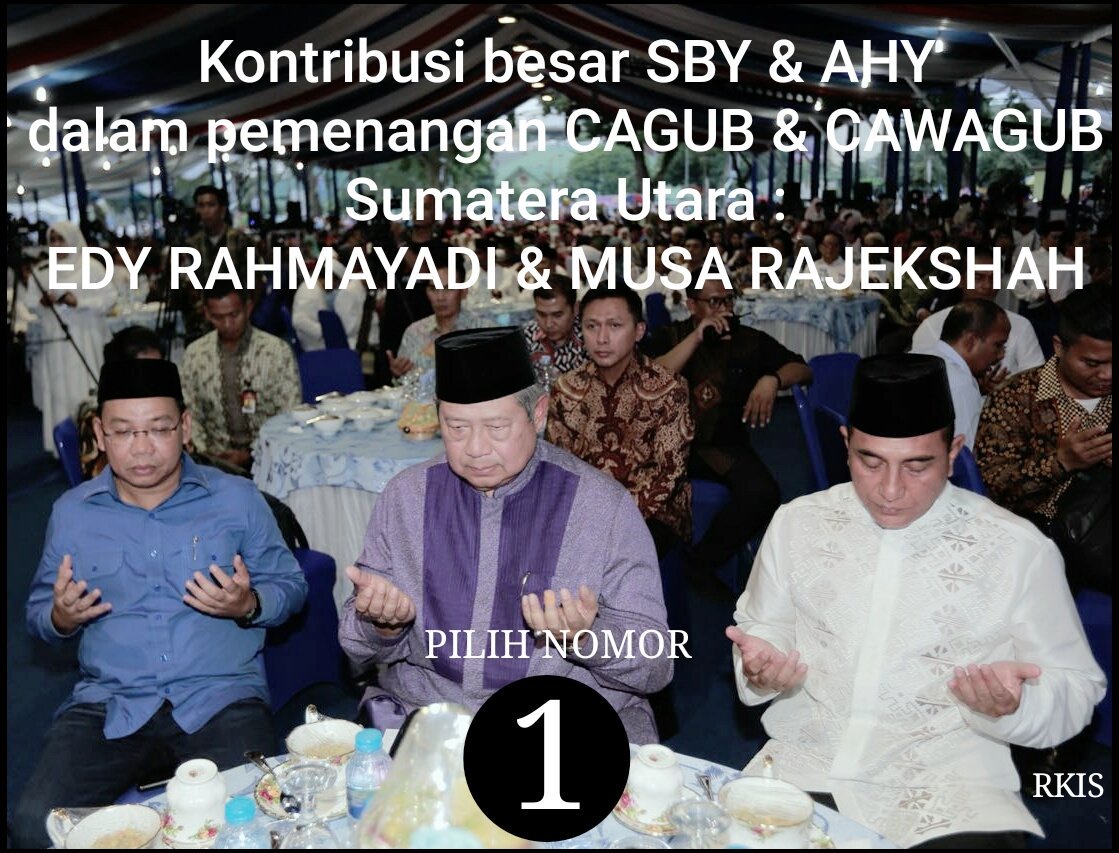 Sahabat_Rudi's tweet photo. Dukungan penuh Pak @SBYudhoyono &amp; Mas @AgusYudhoyono dalam memenangkan Pasangan ERAMAS untuk Sumatera Satu menjadi semangat tersendiri bagi para kader @PDemokrat
#ERAMAS #SumutSatu #SumutPDJuara #DemokratS14P #DemokratMenang
@Demokrat_TV @DemokratDKI @kawan_eramas @ERAMAS_01 https://t.co/3EtSNHHiDm