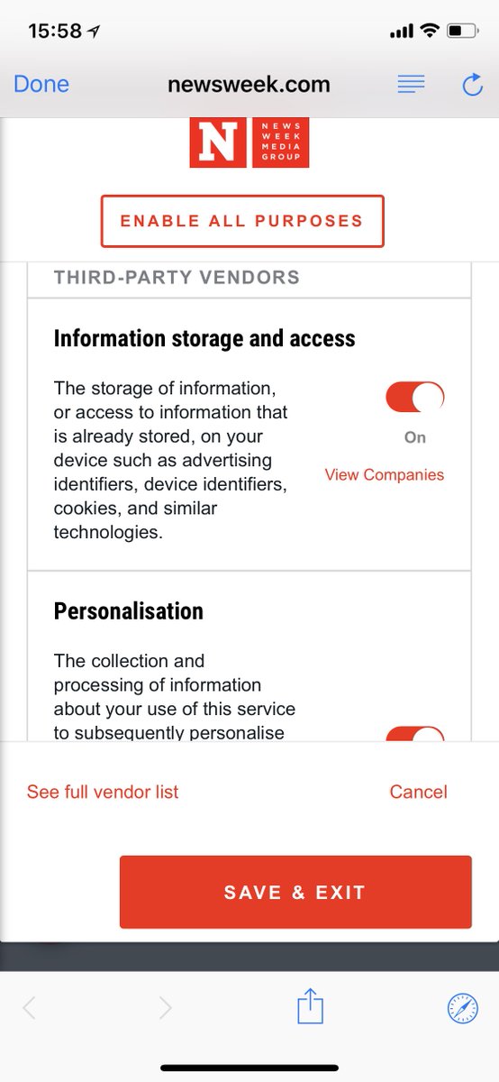 mousemke's tweet photo. @Newsweek I just tried to visit your site but was greeted by a large overlay.  You know that GDPR demands opt-in not opt-out, right? Would be a shame if someone noticed that (or this tweet….) https://t.co/1CABuVSXmX