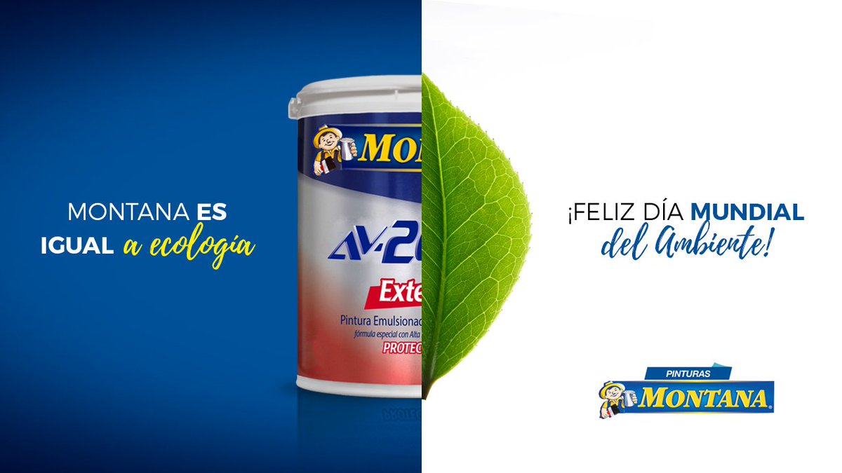 PinturasMontana's tweet photo. ¿Qué mejor manera de celebrar el #DíaMundialDelMedioAmbiente con los colores de la ecología? Nuestras pinturas tienen bajos niveles de emanación de compuestos orgánicos al ambiente y son libres de plomo y mercurio. #MontanaTips https://t.co/5HFY8tpp01