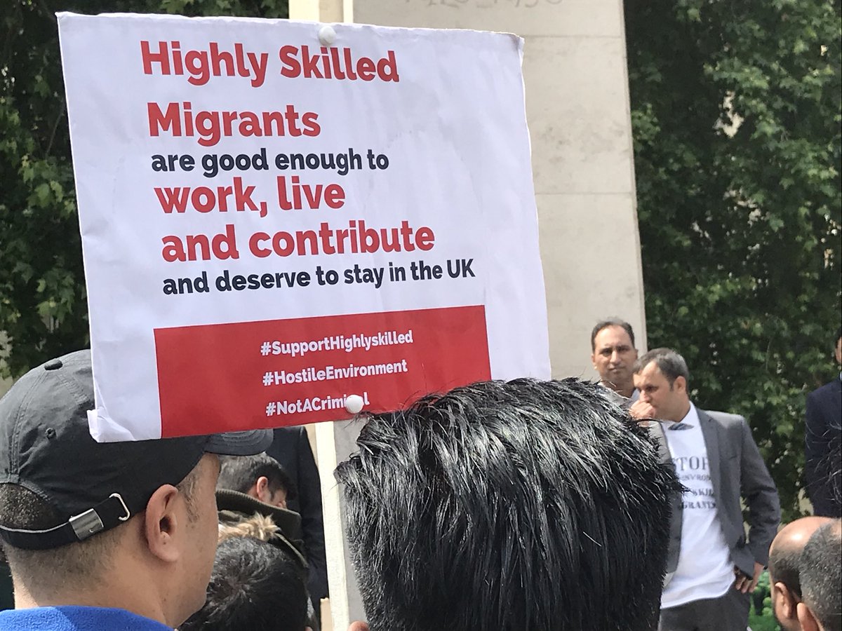 Highly skilled migrants are good enough to work, live and contribute & deserve to stay in UK. #EndHostileEnvironment #HostileEnviroment #HighlySkilledMigrants #HumanRights #supporthighlyskilled #NotACrime @Aditibb @saleemdadabhoy @StefBorella @SadiqKhan