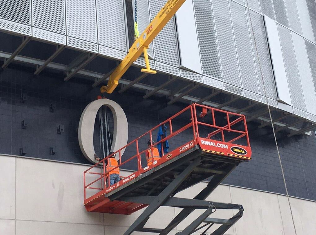 Tottenham putting up the number of trophies they've won in the last 10 years on their new stadium.