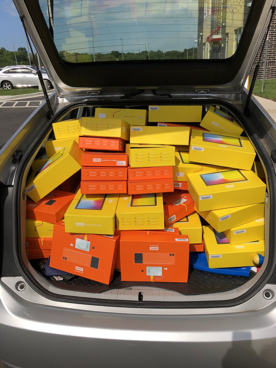 The look of my car tells me it’s been a successful first full year of the @BCPSMakes Lending Library! Thanks to <a href="/mmoore12BCPS/">Mike Moore</a> for all the experiences and equipment you’ve brought to <a href="/BaltCoPS/">Baltimore County Public Schools</a> stakeholders this year! #bcpsmakes