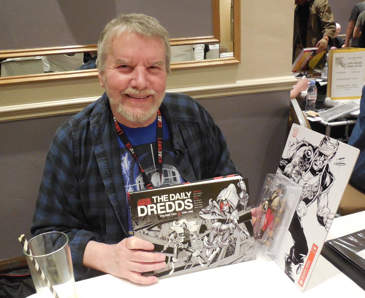 JBurdis's tweet image. Ian Gibson of Dredd, Sam Slade &amp;amp; Halo Jones @2000AD fame, was also at @LawlessComicCon &amp;amp; I managed to get a few Progs signed and also the 3A Sam Slade figure signed. I am one very happy fan. Well done on @CherryBomb1618 for grabbing such a legend. #dredd #halojones #robohunter