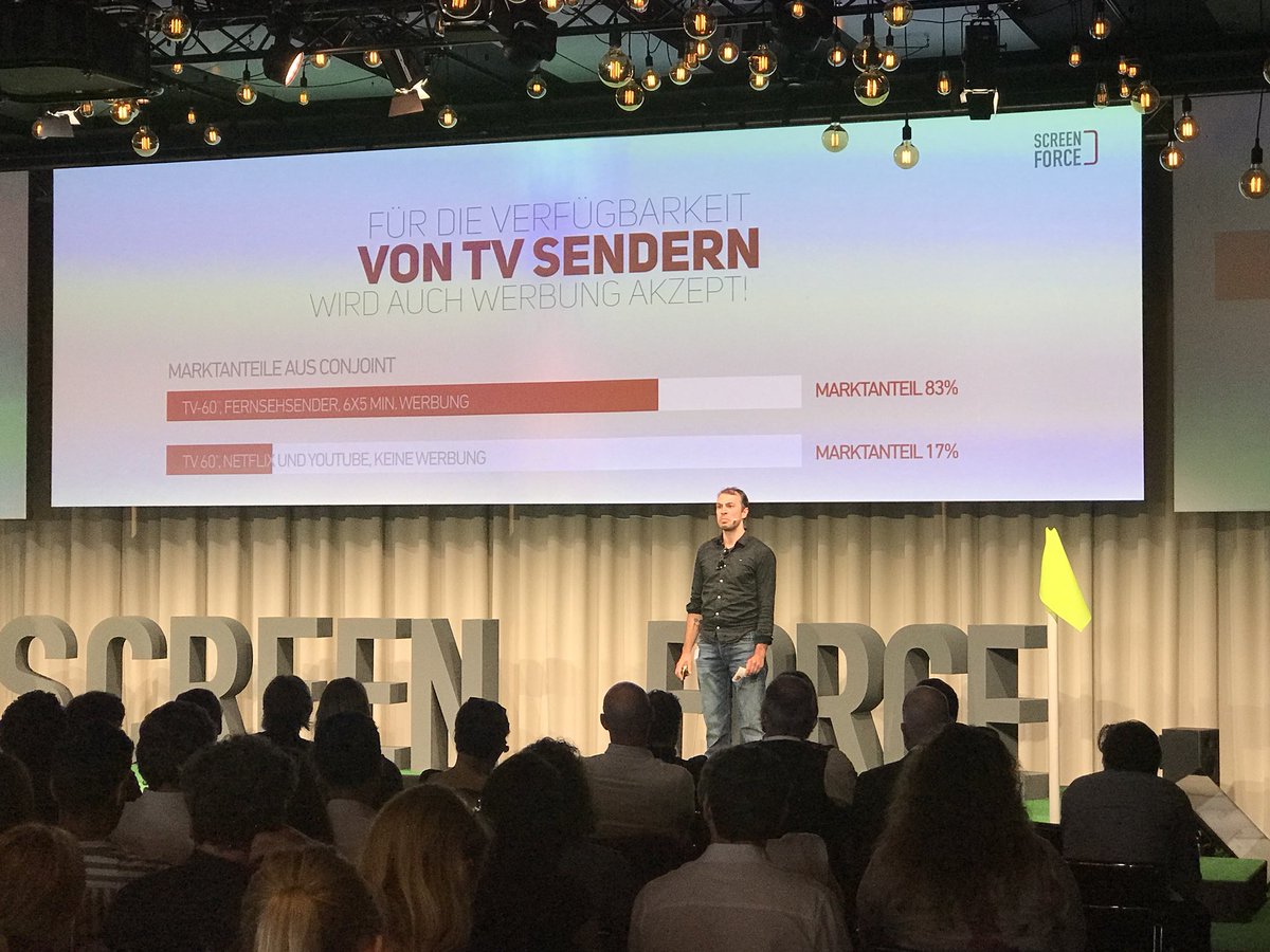 ScreenforceCH's tweet image. Gute News für die TV-Branche #Screenforce Day 2018
