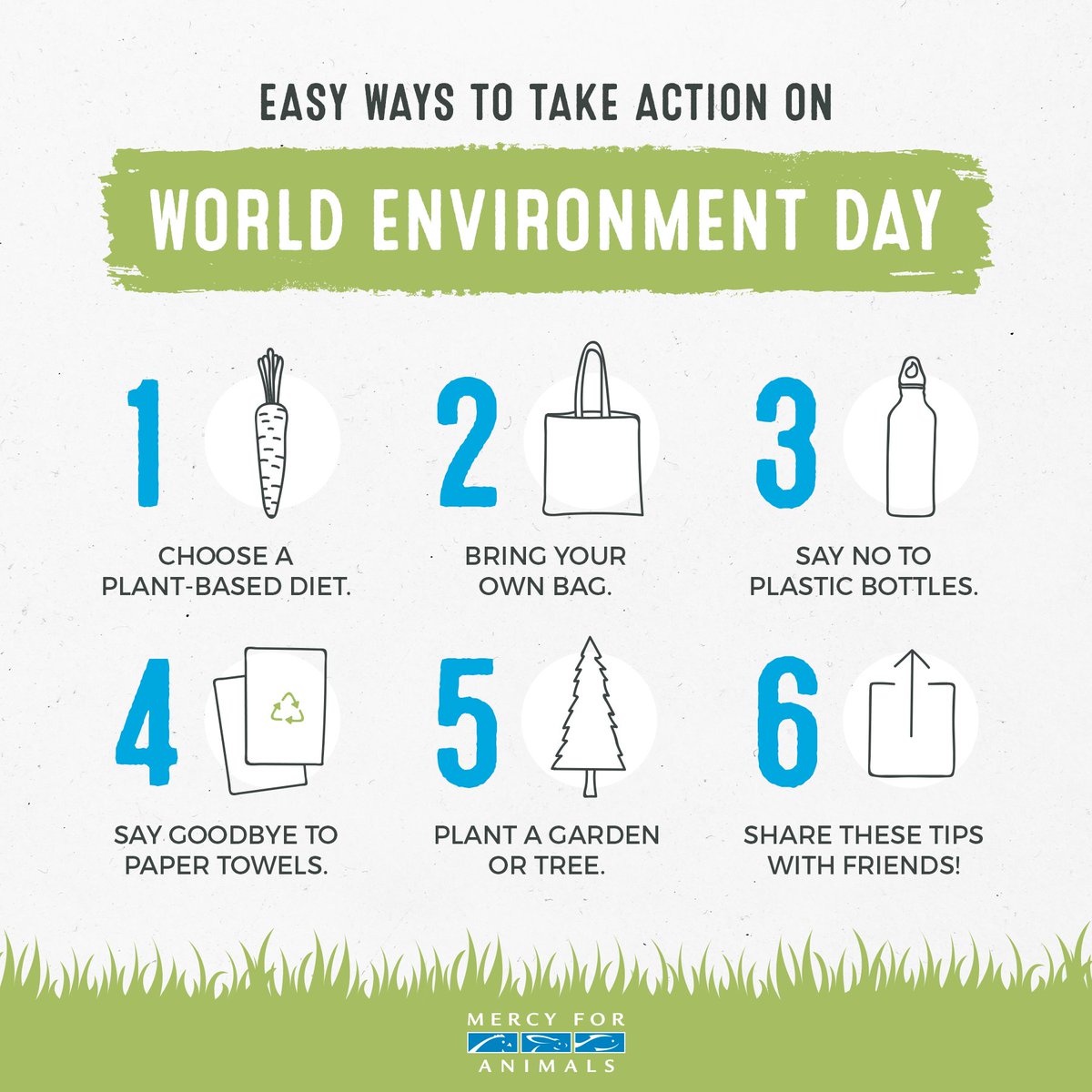 Easy ways to help the planet on #WorldEnvironmentDay! 💙🌏