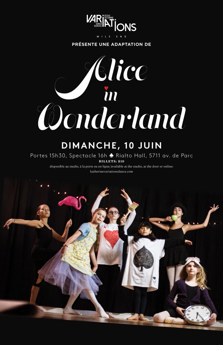 This Sunday❤can't wait!

#spectacle #performance #showtime #danceshow #dancerecital2018 #danceperformances #montrealdance #dansemontreal #creative #art #aliceinwonderland #aliceinwonderlanddance
