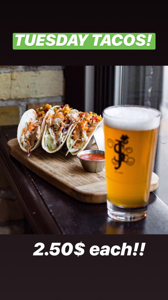 It’s taco day! Come in after 4pm for your choice of our chicken Baja or Blackened Basa tacos! All Alberta beers on special! #yycpubs #tuesdayspecials #yyc