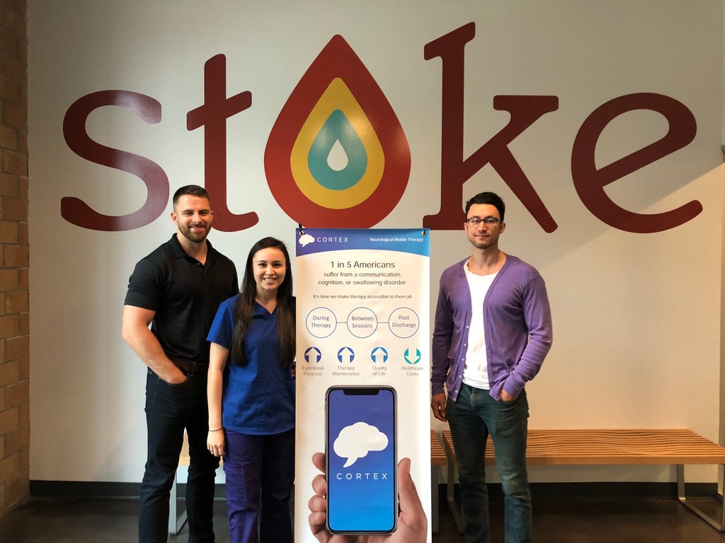 StokeDenton's tweet photo. Stoke member Cortex Therapy presents at FUND Conference. Read the story ๐ https://t.co/K16Z46Yblp #startuplife #coworking #startupdfw #startupdenton https://t.co/Xdt48qJdPR