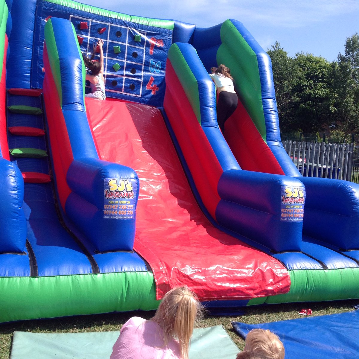 HStBenedicts's tweet photo. #SportsWeek2018 A very exciting Tuesday having fun on these inflatables! #Connect4 #InflatableSlide https://t.co/cCWutb6Hlr