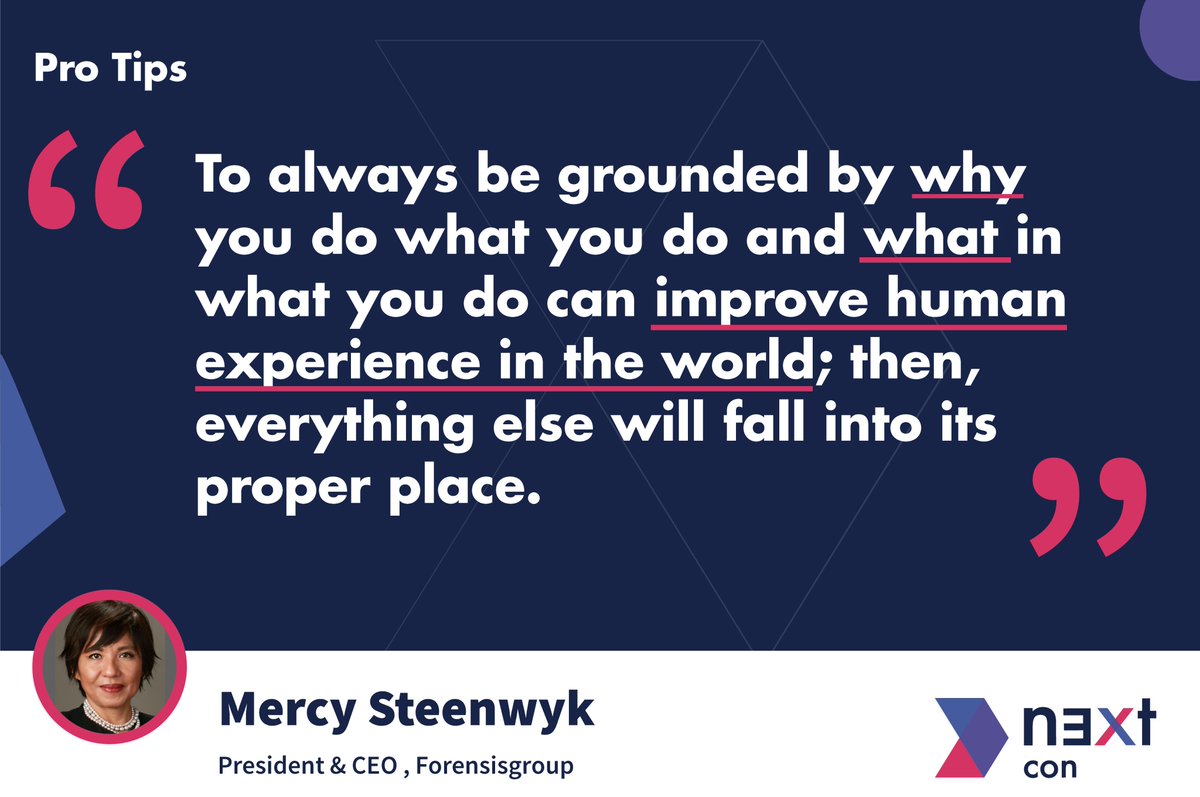 Woman Entrepreneur - Mercy Steenwyk

<a href="/N3xtCon/">n3xt con</a> <a href="/CourtWitness/">Court (💙,🧡)</a> #consulting #WomenInPower

Get tickets here: n3xtcon2018.eventbrite.com
Full conference schedule: n3xtcon.com/conference