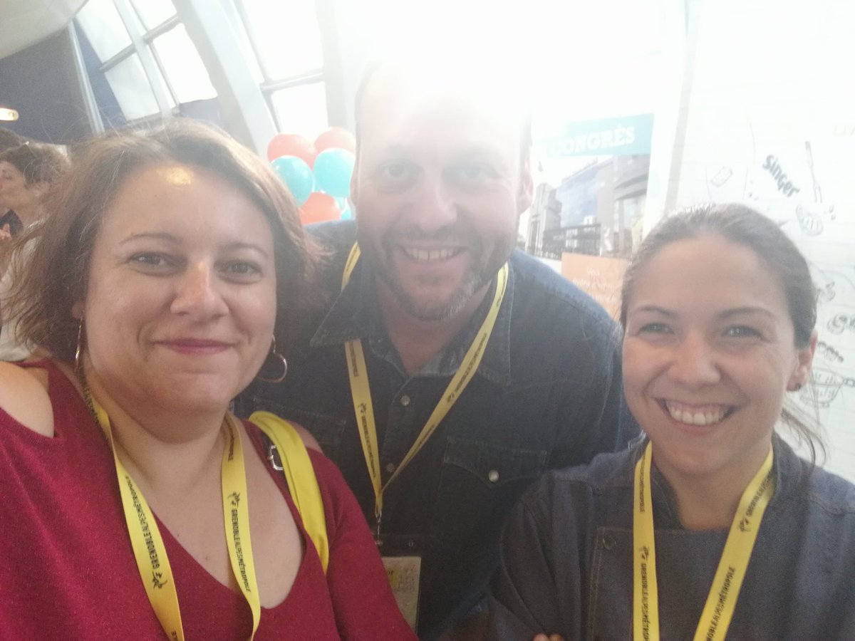 NathMORAND's tweet photo. J'en ai profité pour faire un petit coucou à @RPerenet d'Archibald qui sera là pour #LaFabGrenoble ! #MICE https://t.co/Yte6ClQW0h