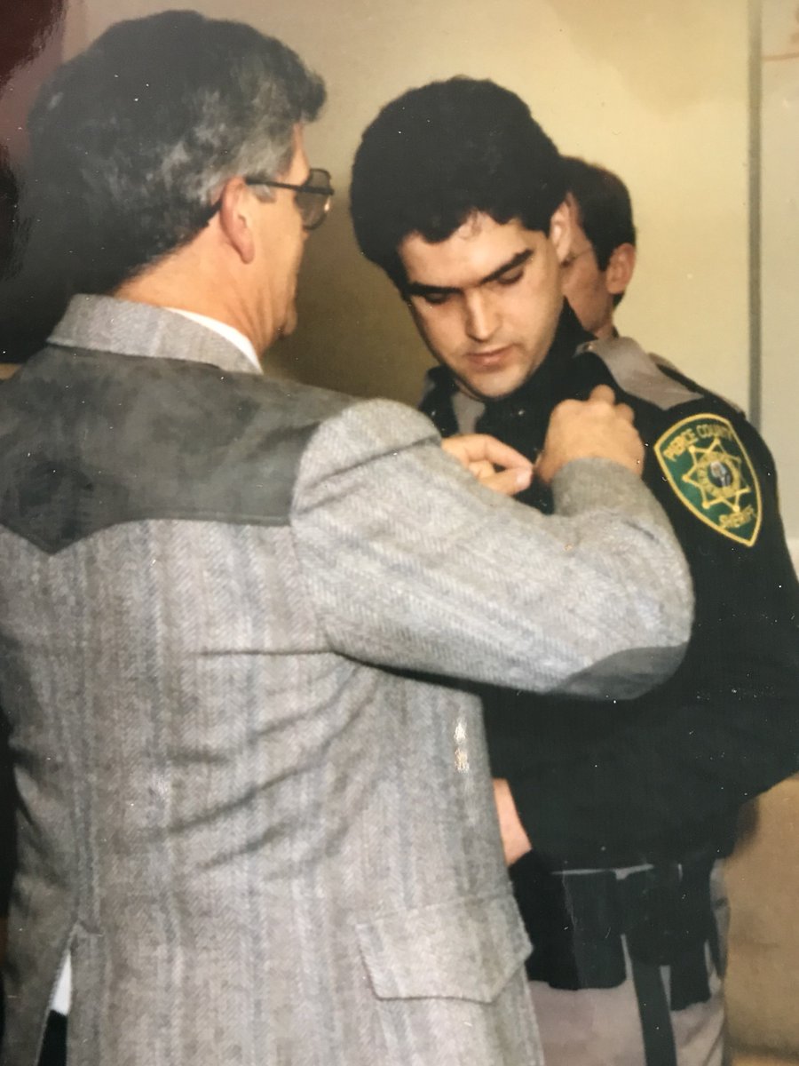 PierceSheriff's tweet photo. It is very special honor for a father to pin a badge on a deputy. It is also a very special honor for a son to have his father unpin his badge 28 yrs later when he retires. At Sgt. Cassio's retirement party we witnessed this touching moment between a proud father &amp; a humble son. https://t.co/c80BpIWlSf