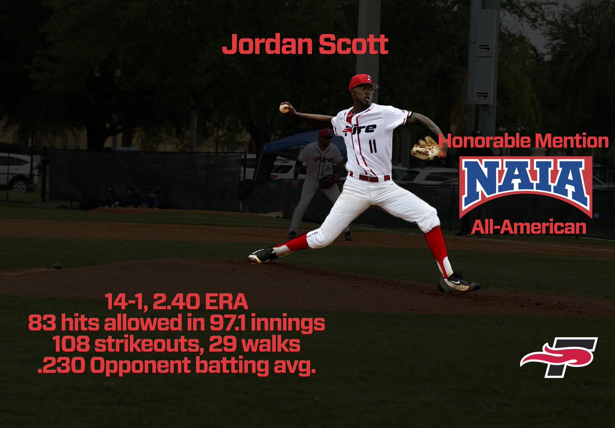 SEUFireBaseball's tweet image. Congrats to Jordan Scott on being named Honorable Mention NAIA All-American! #FanTheFire