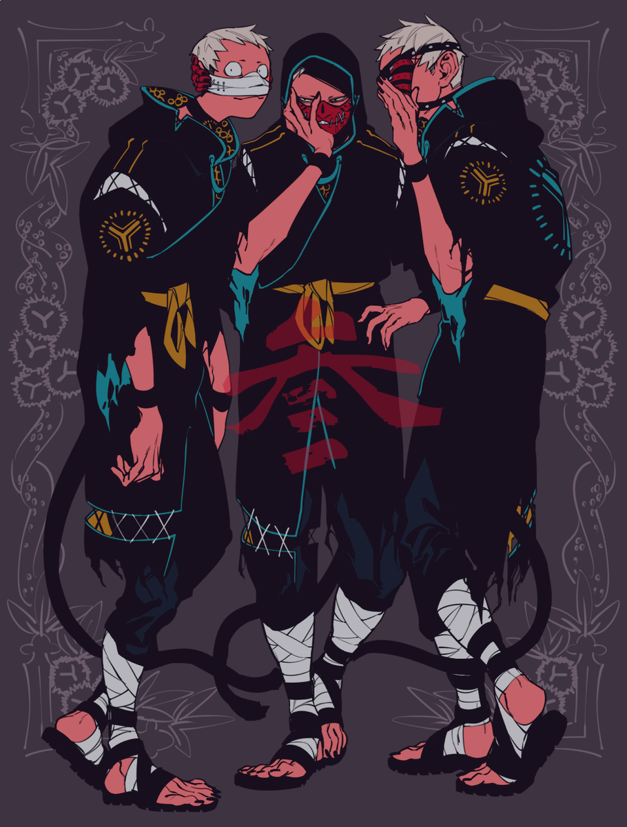 Ori 三猿兄弟 のイラスト