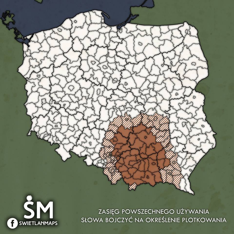 Swietlan's tweet photo. #maps #mapawka #mapy #bojczyć #bojcyć #małopolska
W sumie to niewiele jest typowo małopolskich regionalizmów dla całego regionu :( https://t.co/0B0ITFgwT9