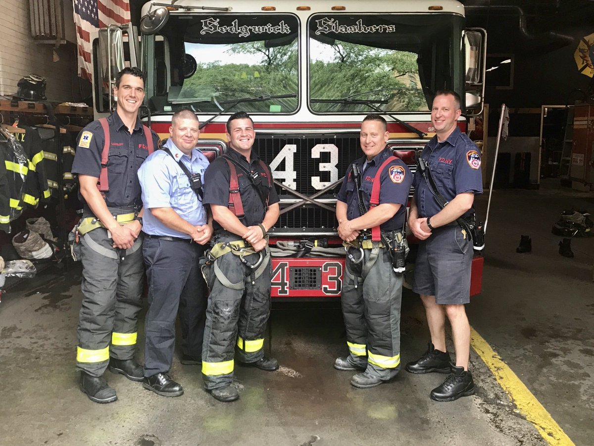 FDNY's tweet photo. The baby started crying immediately and it was the best feeling in the word. - #FDNY FF Daniel G. Massa, #Engine43, who along with Lt Kevin M. Mahoney, FF Shawn Tierney, FF Michael Gauriloff, and @NYPDnews delivered a baby in a car in the Bronx today. https://t.co/LBgS4PZYom https://t.co/42ZaS7CEYv